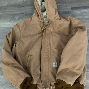 Carhartt Far Vintage Size M Men's Brown Hooded Performance Jacket